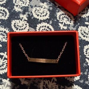 Elegant Rose Gold Tone Bracelet with Engraved Bar